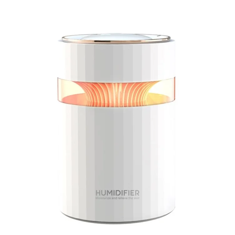 Humidificador de Niebla Inalámbrica LED LED USB Rechargable Cool Mist Ultrasónica Difusor Aroma Humidificador de Aire H2O - Blanco