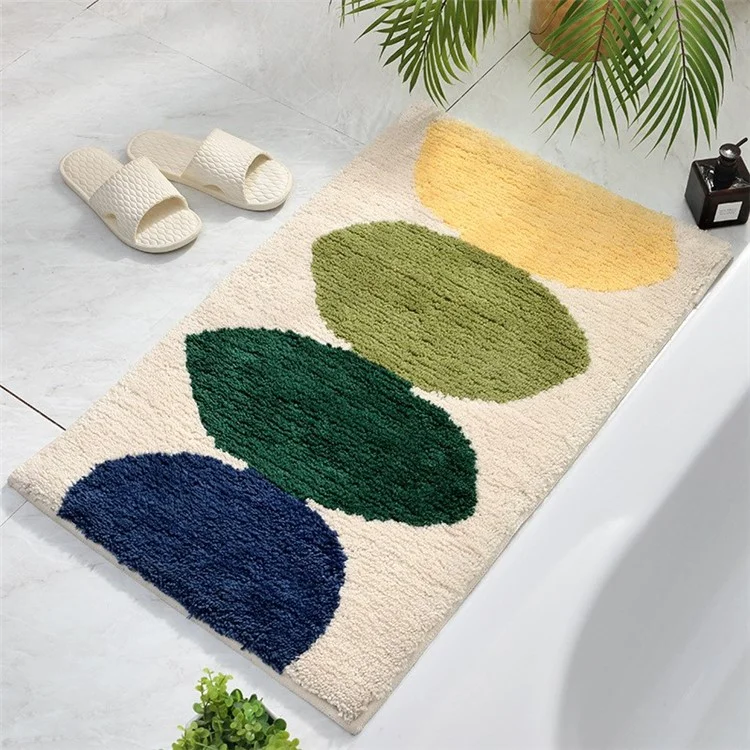 Alfombra de felpa para dormitorio y salón, 50x80 cm, color beige, antideslizante, para uso doméstico