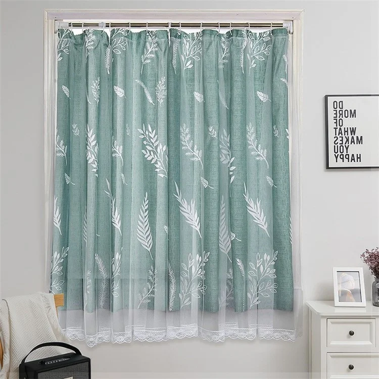 Tule de 2 Camadas+blackout Curtain Door Divider Bloqueando Cortinas - Folha/0,9m x 1,5m (W x H)