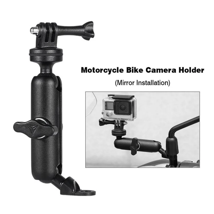 Soporte de Montaje Retrovisor de la Motocicleta de Aluminio Para Gopro Hero 9/8/7/6/5 Cámaras de Acción DJI Osmo