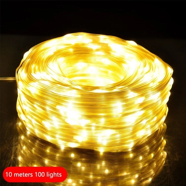 24V Fairy Strip Light Outdoor Waterproof EU Plug Lamp Wine Bottle Light - 10 meters 100 lights