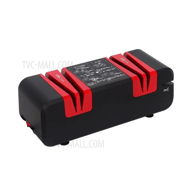 Aiguë De Couteau Électrique 60W Avec Bagages De 15 Degrés 2 Larges De Gorge - Black / US Plug