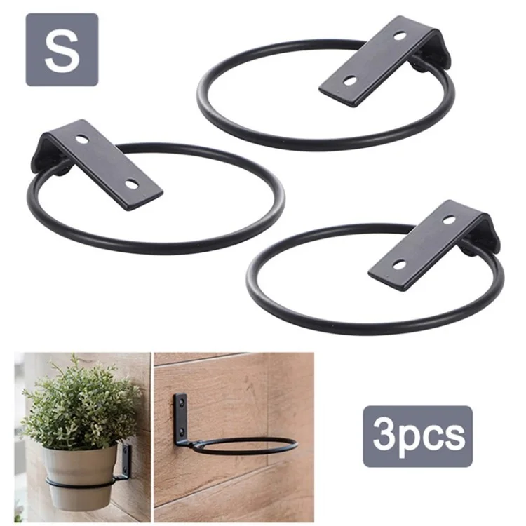 3pcs Murler le Support de Fleur du Support de Fleur de Fer Bracket en Métal Pot de Fleur en Métal - Taille: S