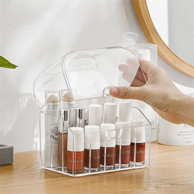 Lipstick Storage Box Dust-proof Flip Cover 15 Space Makeups Cosmetics Organizer