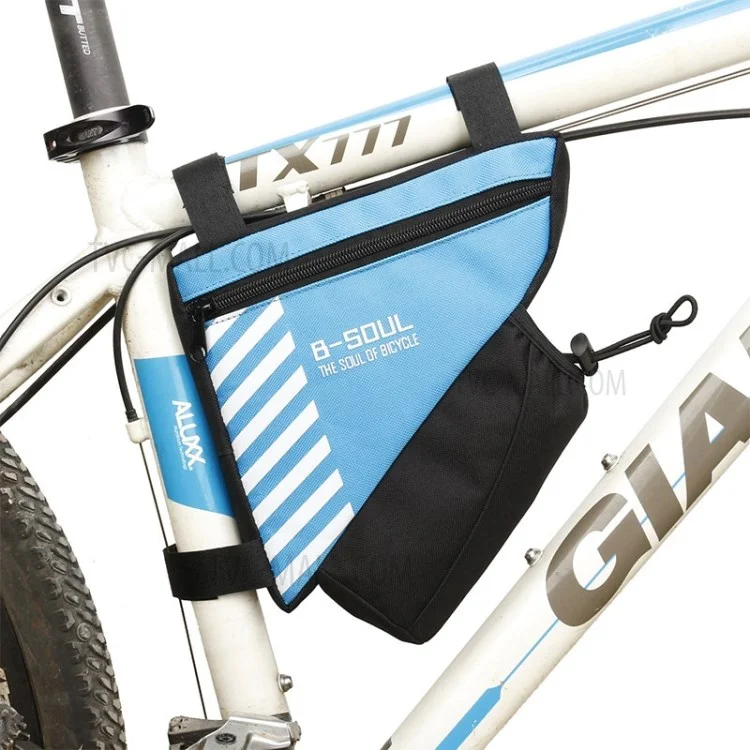Bike Bicycle Triangle Frame Bag Cycling Accessories Pack Bicycle Storage Bag Water Bottle Bag - Blue