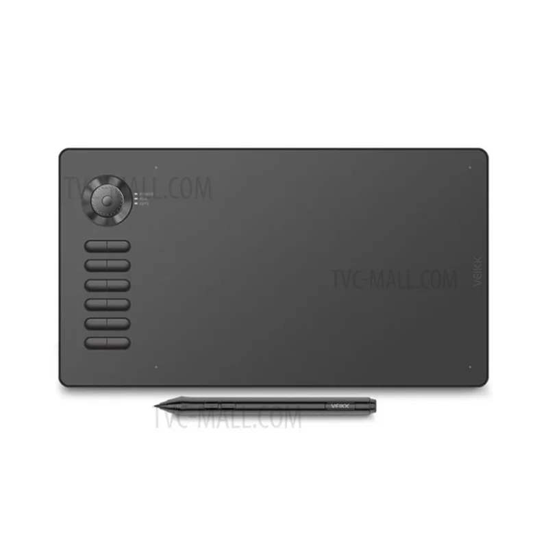 VEIKK A15 Pro Graphics Drawing Tablet 10 x 6 inch Digital Drawing Tablet with Battery-free Stylus Support Windows, Mac - Grey