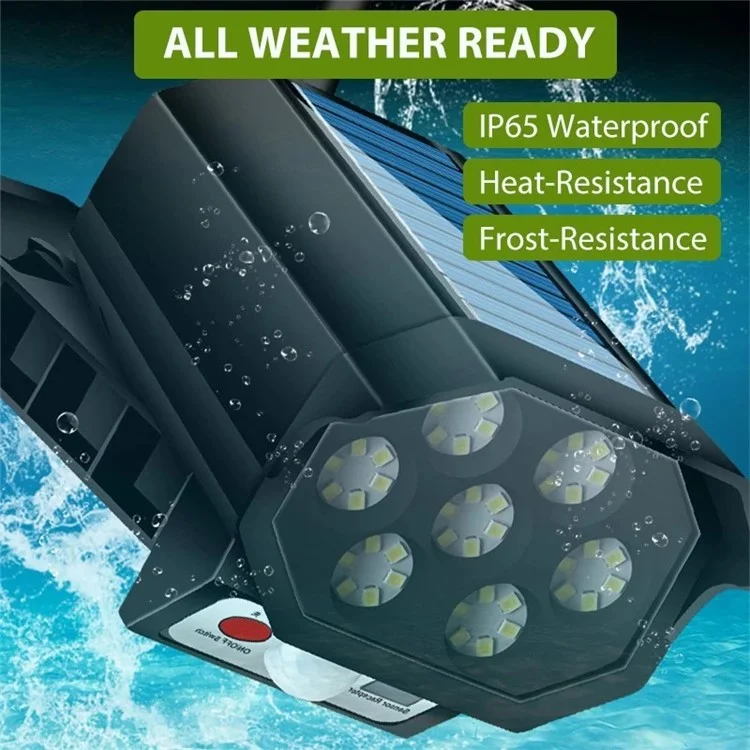 3 Modes Motion Sensor Solar Light 42-LED Dummy Security Camera Remote Lamp - without Remote Control
