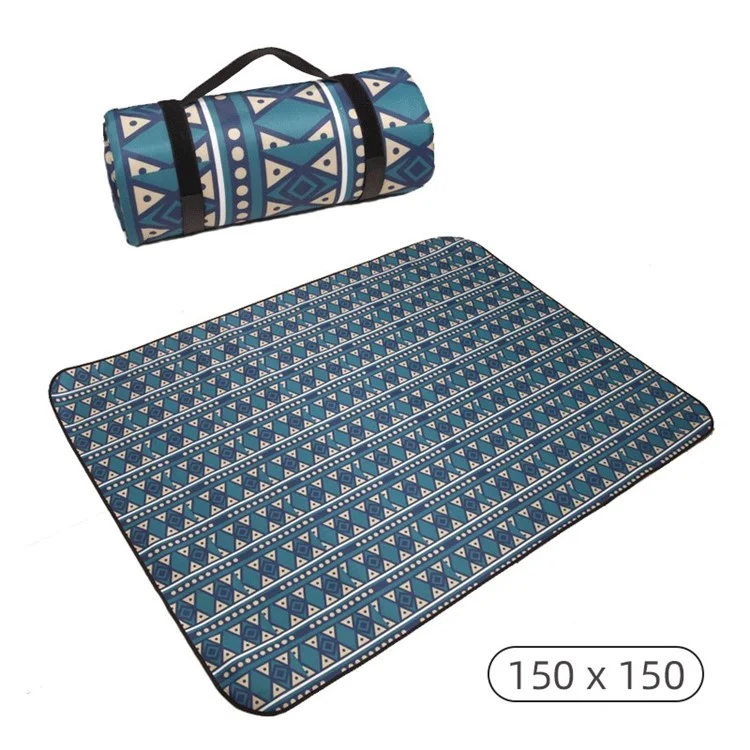 Outdoor Picnic Beach Mat Pad Moisture-proof Cloth Mat for Travel Camping - Blue Persia//150x150cm