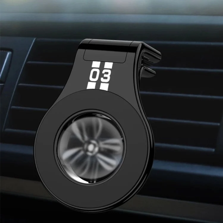 2 en 1 Magnetic Car Soporte de Soporte Para Soporte de Teléfono Aromaterapia Multifuncional - Negro