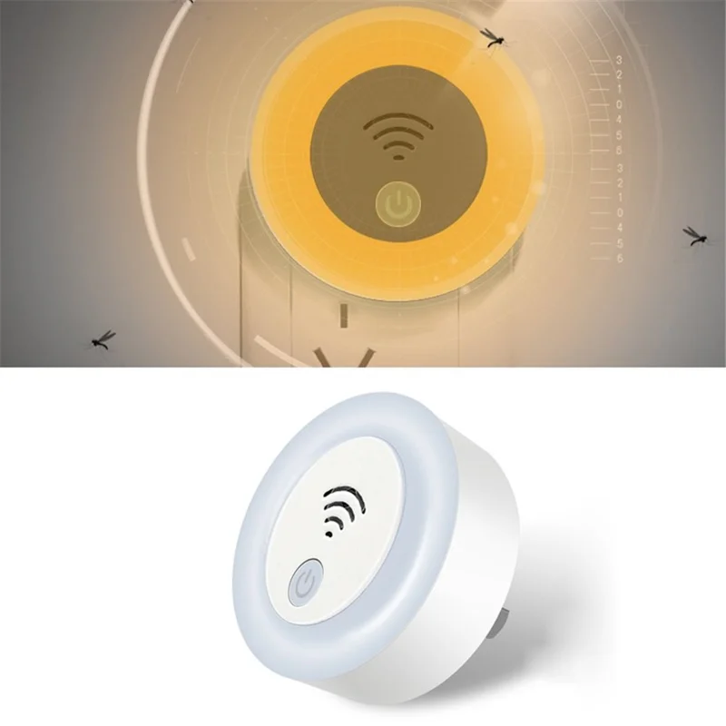 Ultrasonic Insect Repellent Mouse Repellent with Nightlight - EU Plug