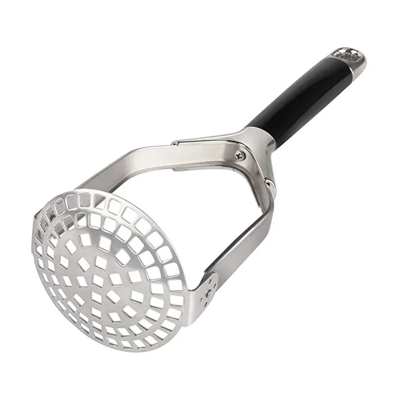 Potato Masher for Mashing Bean Fruits Vegetables Fruit Veggie Press Juicer Maker - Silver