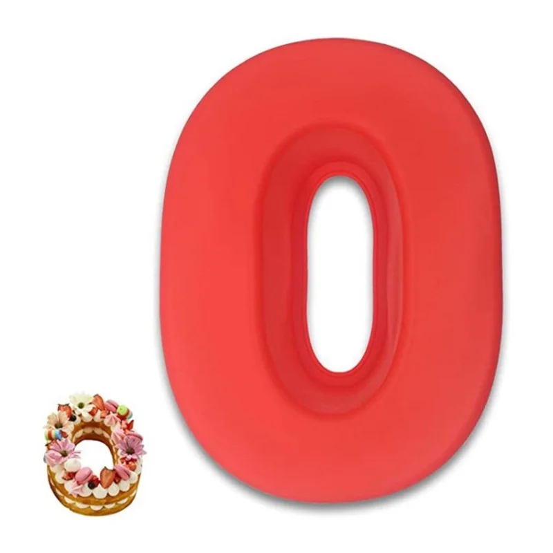 0-9 Numero Numero Silicone Birthday Anniversary Cake Cooking Mold Maker Maker - 0