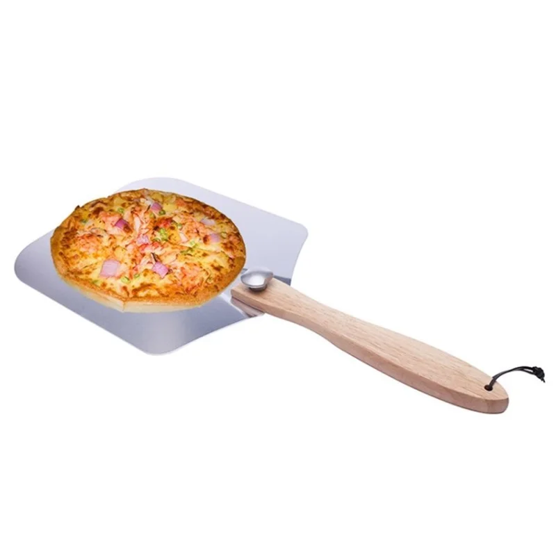 Aluminum Pizza Peel Shovel with Foldable Handle for Baking Homemade Pizza Bread