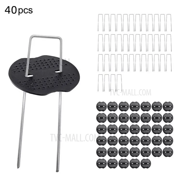 40 Pcs Jardim De 6 Polegadas Paisagem Stakes Stakes Pins Forte Qualidade Daninha Barreira Barreira