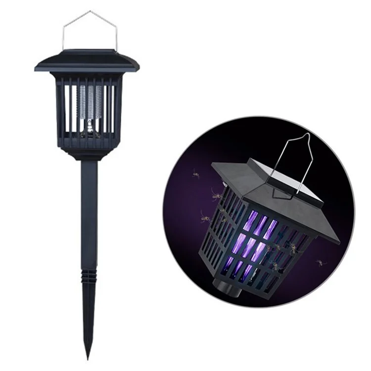 Mosquito Killer Lamp Solar Powered Bug Zapper Camping Insect Fly Pest Trap