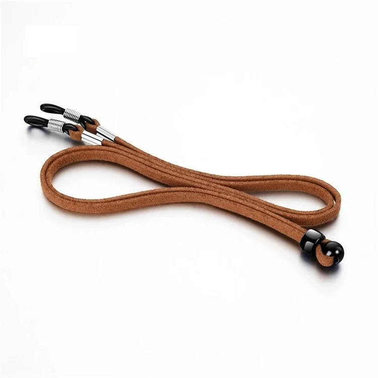 70cm Suede Eye Glasses Strap Chain Eyeglass Holder Rope Glasses Lanyard Cord  - Dark Brown