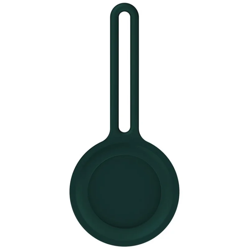 Skyddande vätskesilikonhölse för Apple Airtags smarta spårare - Mörkgrön