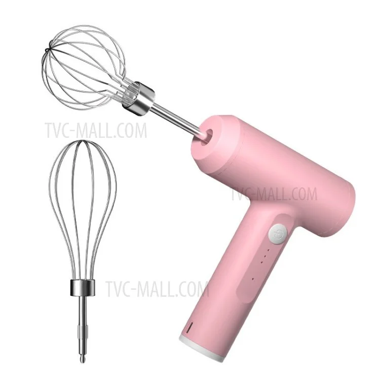 Electric Hand Mixer Egg Beater Wews Mreserre Wireless Food Blender Инструмент (без Сертификата Fda) - Розовый