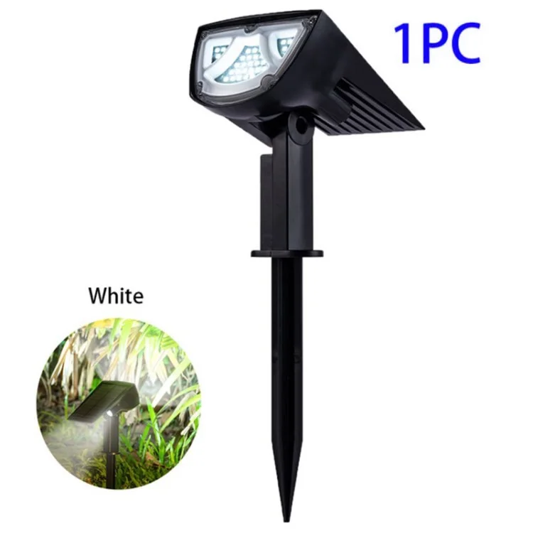 10W 900LM Solar Garden Lawn Lamp Waterproof Outdoor Wireless Wall / Ground Mounted Light - White
