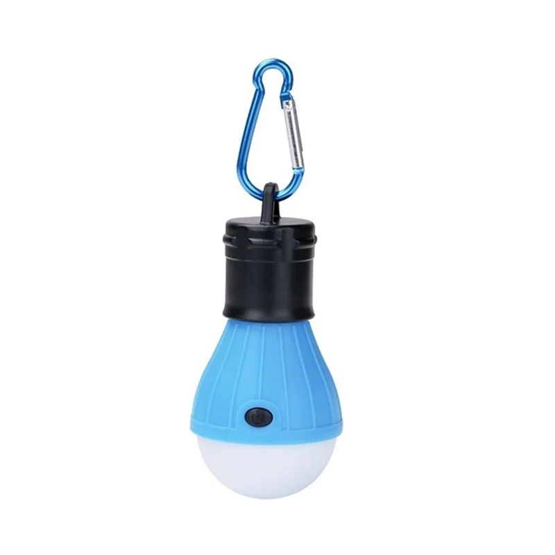 LED Camping Light Bulb Tent Lamp with Clip Hook Portable Hanging Lantern Emergency Light - Blue