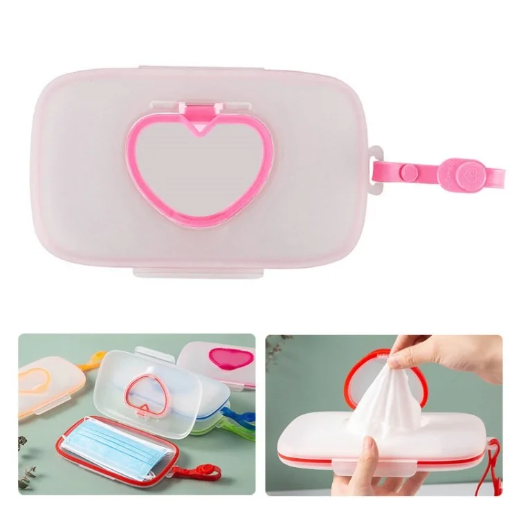 Wipe Dispenser Container Baby Wet Wipe Holder Face Mask Box - Pink