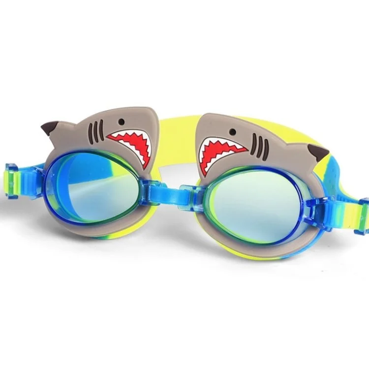 Kids Swimming Goggles Glasses Anti Fog Clear Lens for Children - Grey Shark