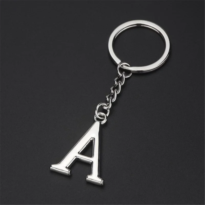 Stylish Letter Alphabet Key Ring Creative Zinc Alloy Keychain for Purse/Car Keys/Bags - Letter A