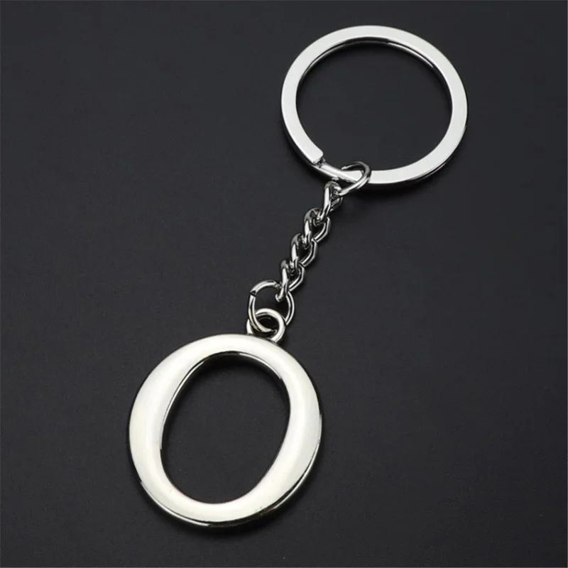 Stylish Letter Alphabet Key Ring Creative Zinc Alloy Keychain for Purse/Car Keys/Bags - Letter O