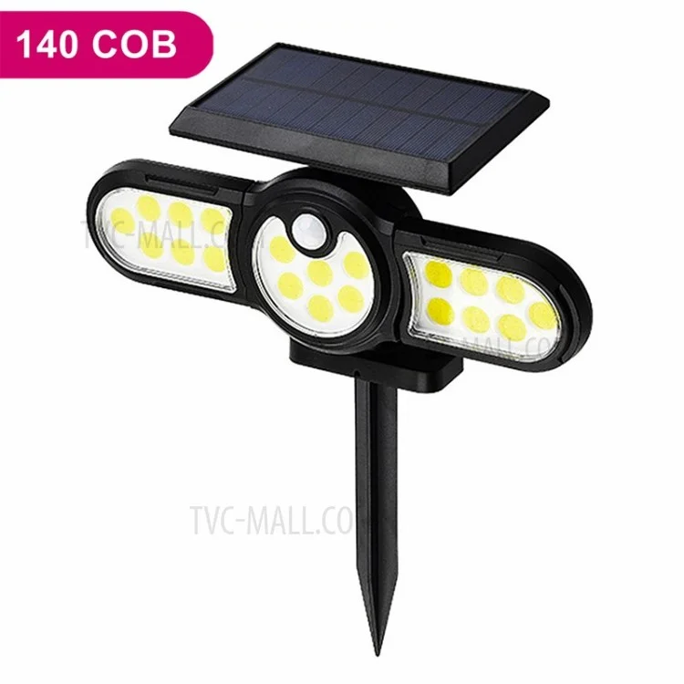 Sensor de Movimiento de Luz Led Solar Sensor Impermeable al Aire Libre Luz Rotativa de Foco de Fatón Luz de Jardín - 140 Mazorca
