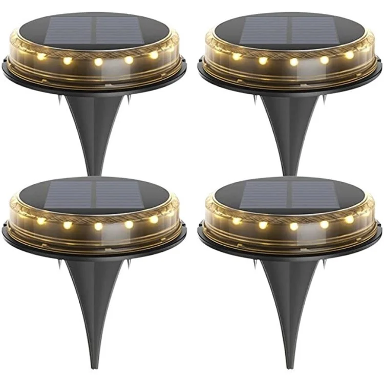 Lech Solar Light Decorative Outdoor Lámpara LED 17-LED 2835 SMD Para Patio la Césped - Amarillo/4pcs