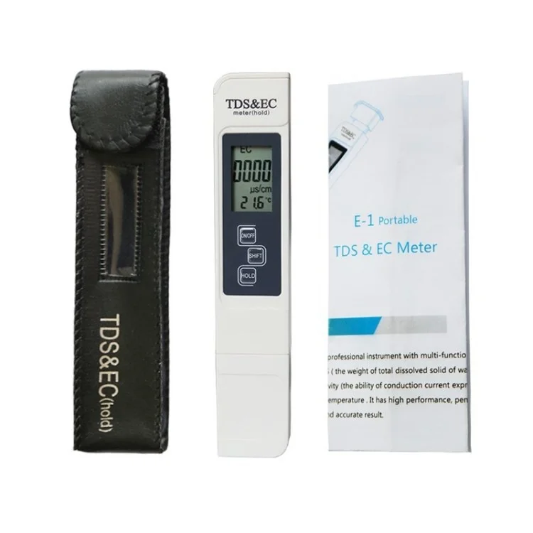 TDS-A1 3 in 1 Digital Water Tester EC TDS Meter Temperature Meter for Drinking Water Aquarium - White