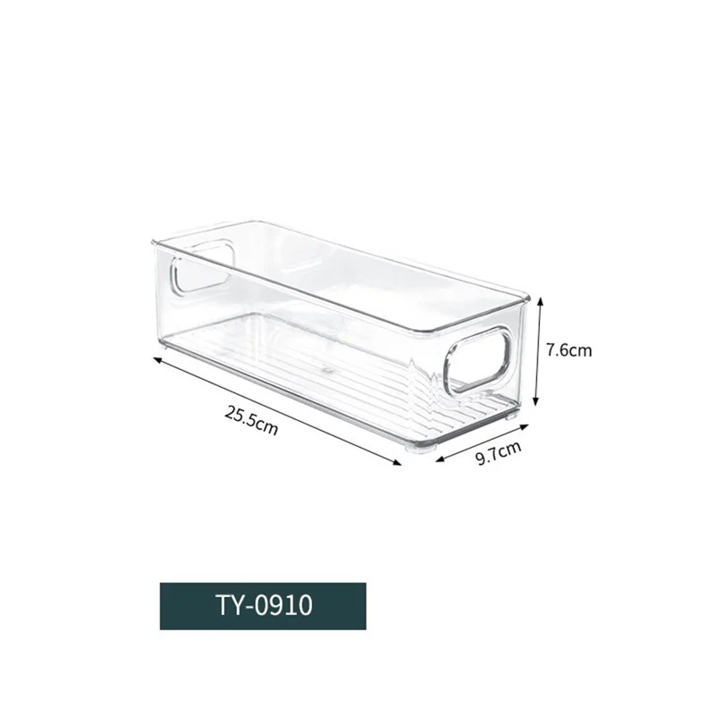 Transparante opbergdoos voor koelkast Organizer Stapelbaar met handvatten Koelkast Organizer Ladebak - TY-0910 / S