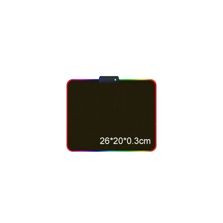 Grande RGB Mouse Pad Pad Gaming Mouse Tape - Preto/26*20*3cm