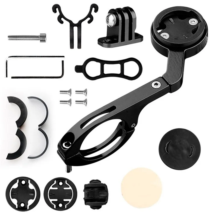 Bike Computer Mount Stopwatch Holder Bicycle Phone Mount Kit for Garmin Bryton Gopro - Black