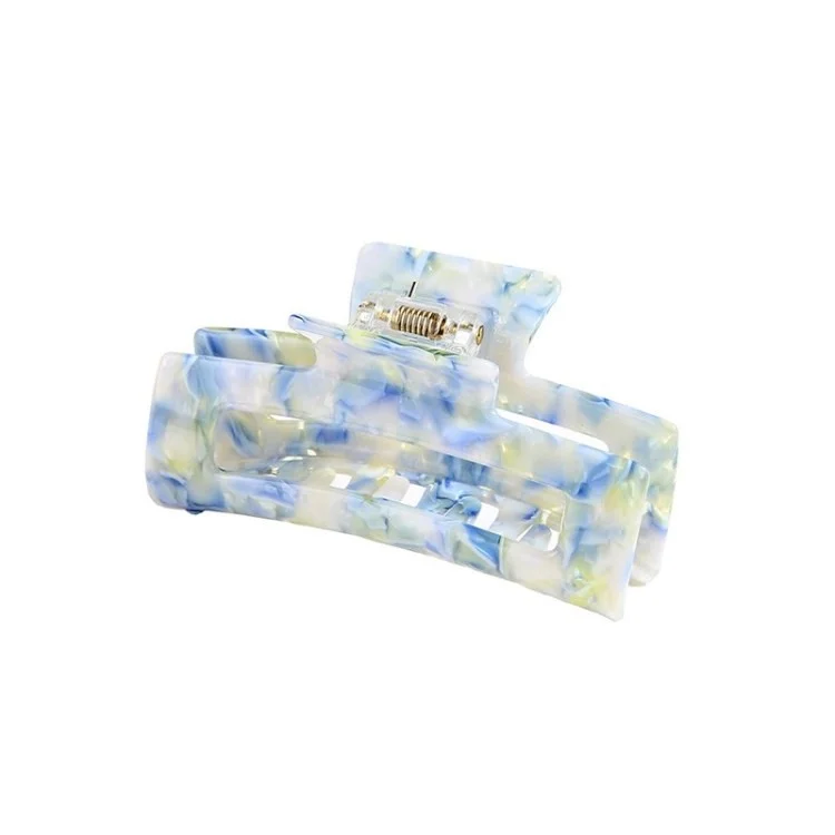 Femmes Coiffes Clips Acétate Coiffe de Cheveux Clip Eping Hairing Grain Wear - c / Bleu