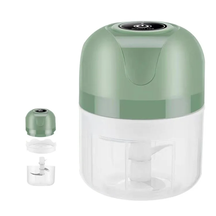 100ml/250ml Electric Garlic Mincer Masher Chilli Meat Food Chopper - Green/250ml