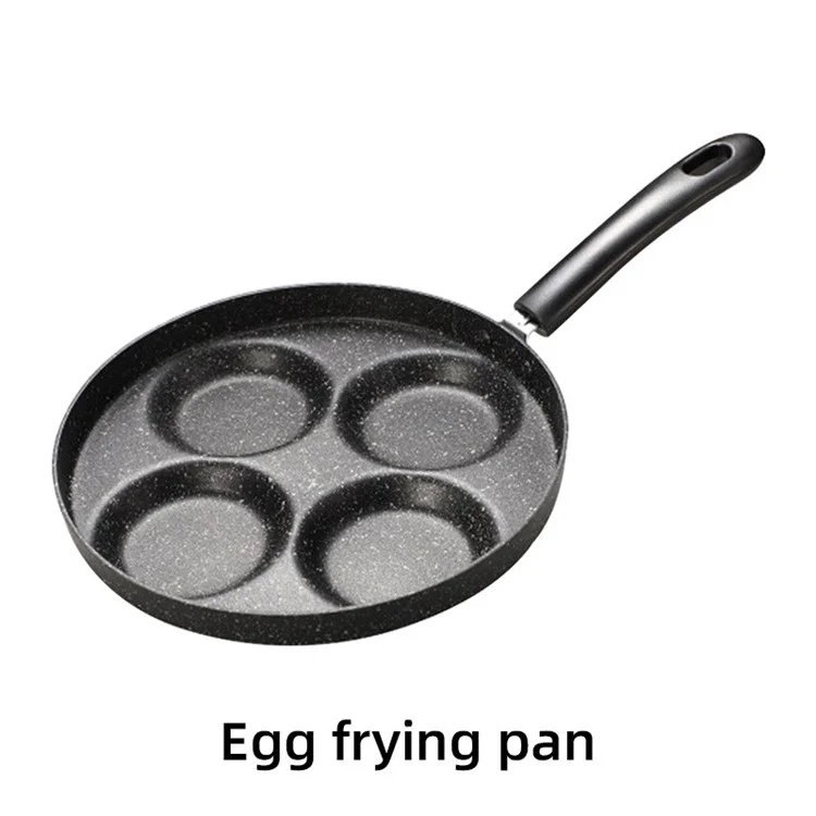 Sartén antiadherente para 4 huevos con base plana para hacer tortitas en el desayuno (Sin certificado FDA)