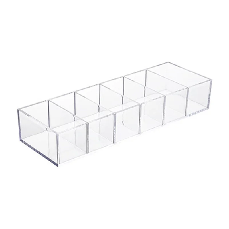 Lipstick Holder Storage Box Acrylic Makeup Cosmetic Organizer Case, Size: 25.5x8.3x4.3cm - 6-grid