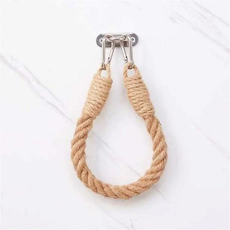 Bathroom Toilet Paper Holder Restroom Paper Roll Holder - Hemp Rope