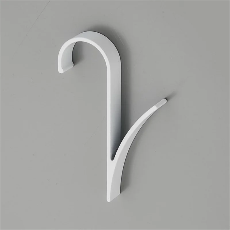 Key Holder Door Coat Hook Kitchen Bathroom Towel Hanger - 2-shaped/White
