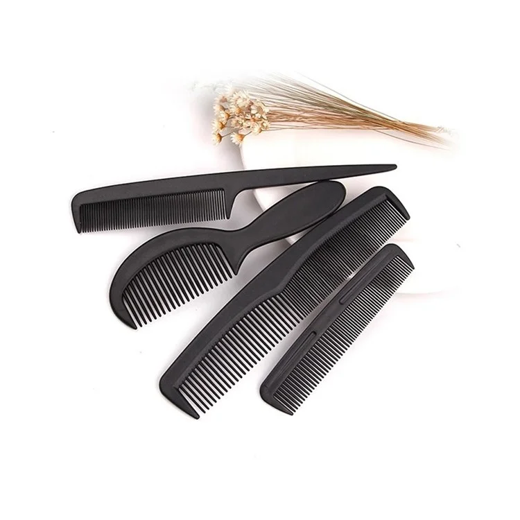 4PCS DÉTAILLAGE DE BRUSQUEMENT DE CHEVEUX DE CHEVEUX DE CHARGEUR DE SOIGNEUR DE CHAIR - 4pcs / Noir