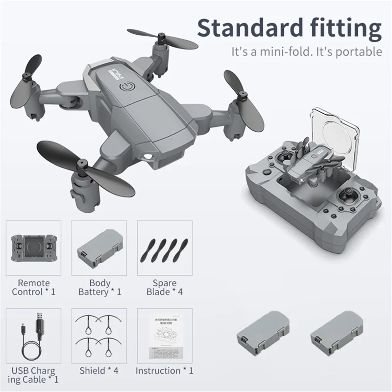 KY905 Foldable Drone HD 4K Camera One-Key Return 2.4G Quadcopter Trajectory Flight Helicopter - No Camera/3 Batteries