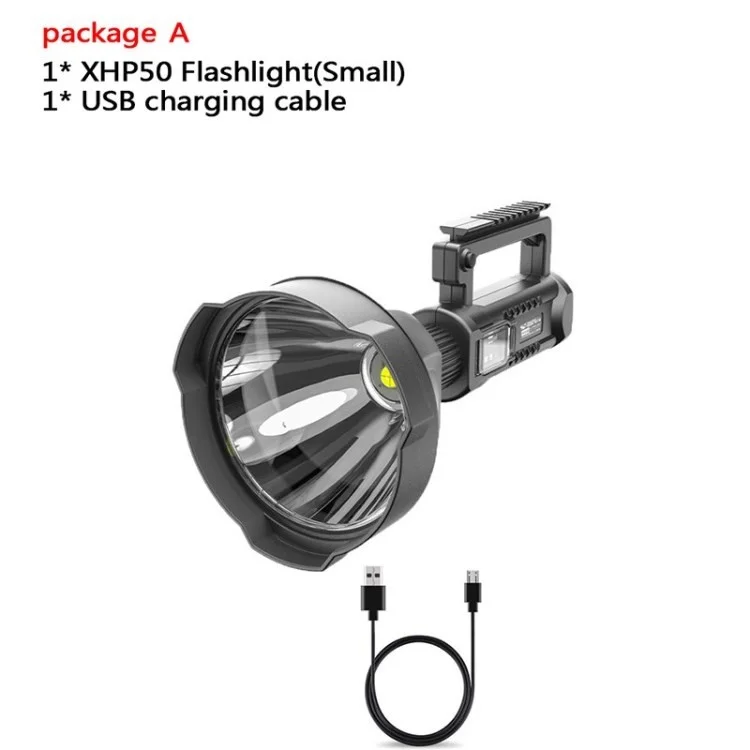 LED-Taschenlampe Fackel-Scheinwerfer-Suchscheinwerfer 4 Modi Outdoor Camping Jagdarbeitslicht - XHP50 / Ohne Montage