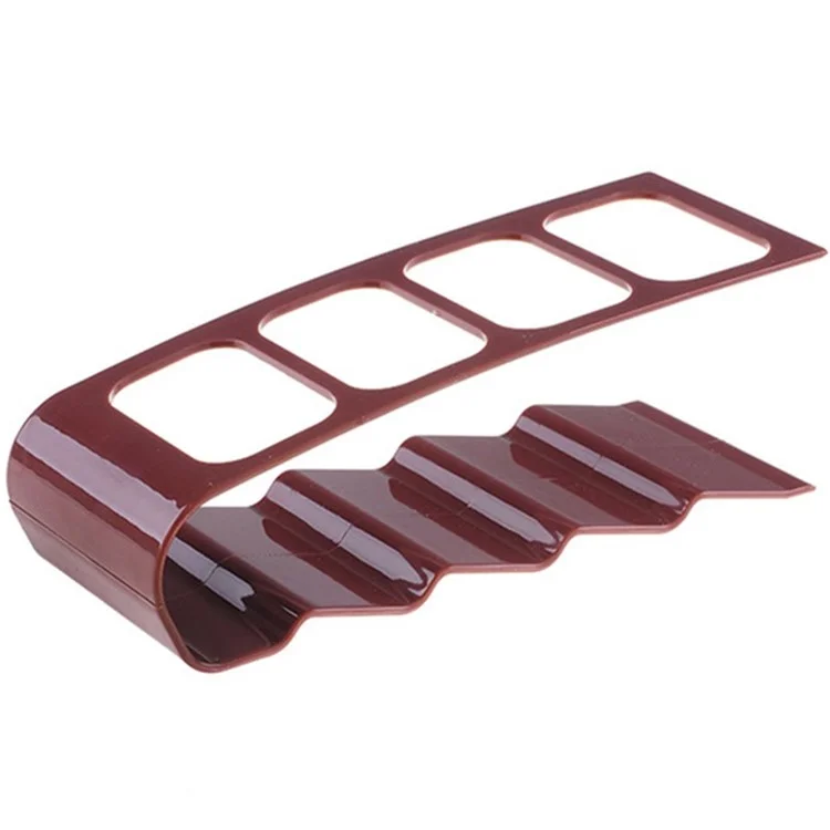 4-Cell Remote Control Holder Cell Phone Media Device Organizer Rack - Coffee