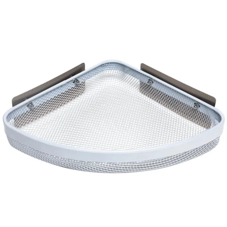 Organizzatore Per Shampoo da Bagno Montato a Parete Triangle Kitchen Angan Storage Rack - Bianca