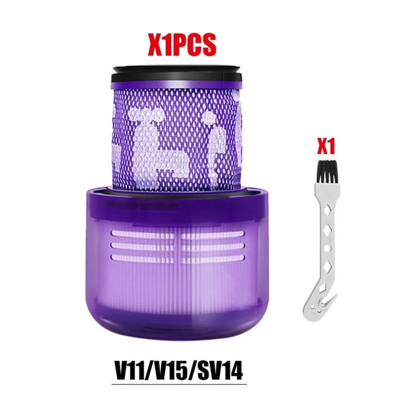 HEPA Washable Filter Spare Replacement for Dyson V15/V11/SV14/SV16 Vacuum Cleaner - Purple