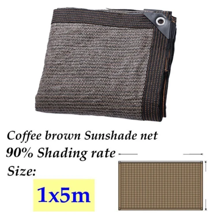 Прочный Анти-уклон Sunblock Sunshade Затенение Антиконструкций Палатка Трениковочный Завод Крышка Сетки - 1x5m.