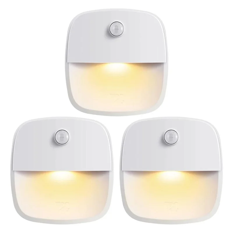 High-quality LED Sensor Light Wall Stair Light Night Lamp for Room Hallway - 3Pcs
