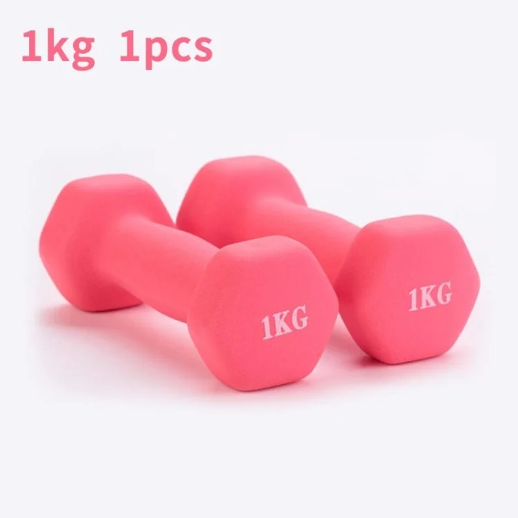 Fitness Dumbbell Home Exercício Braço de Mão Pilatos Halteres Para Crianças Femininas - Rosa/1 kg
