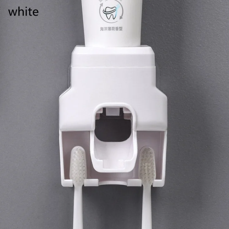 Porta-escova De Dentes Do Banheiro Distribuidor Multifuncional De Creme Dental - Branco